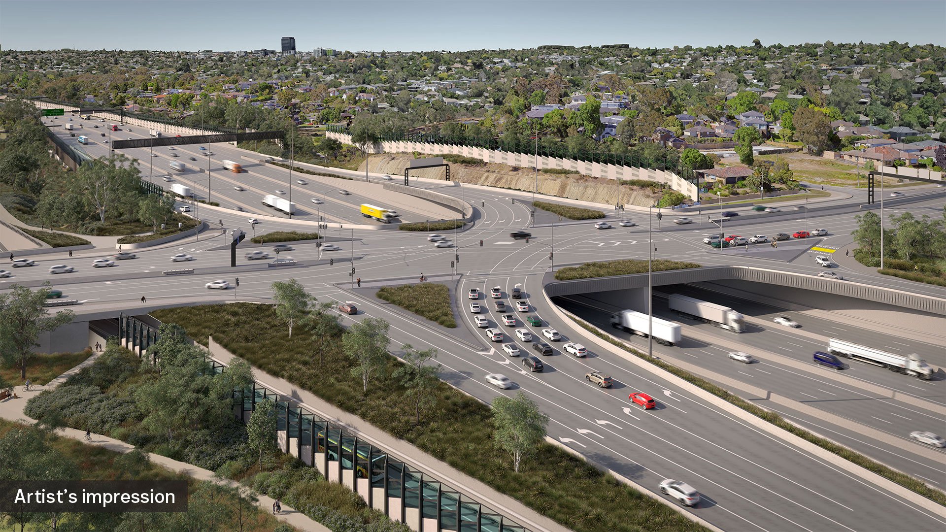 Artist_impression_Doncaster_Road_interchange