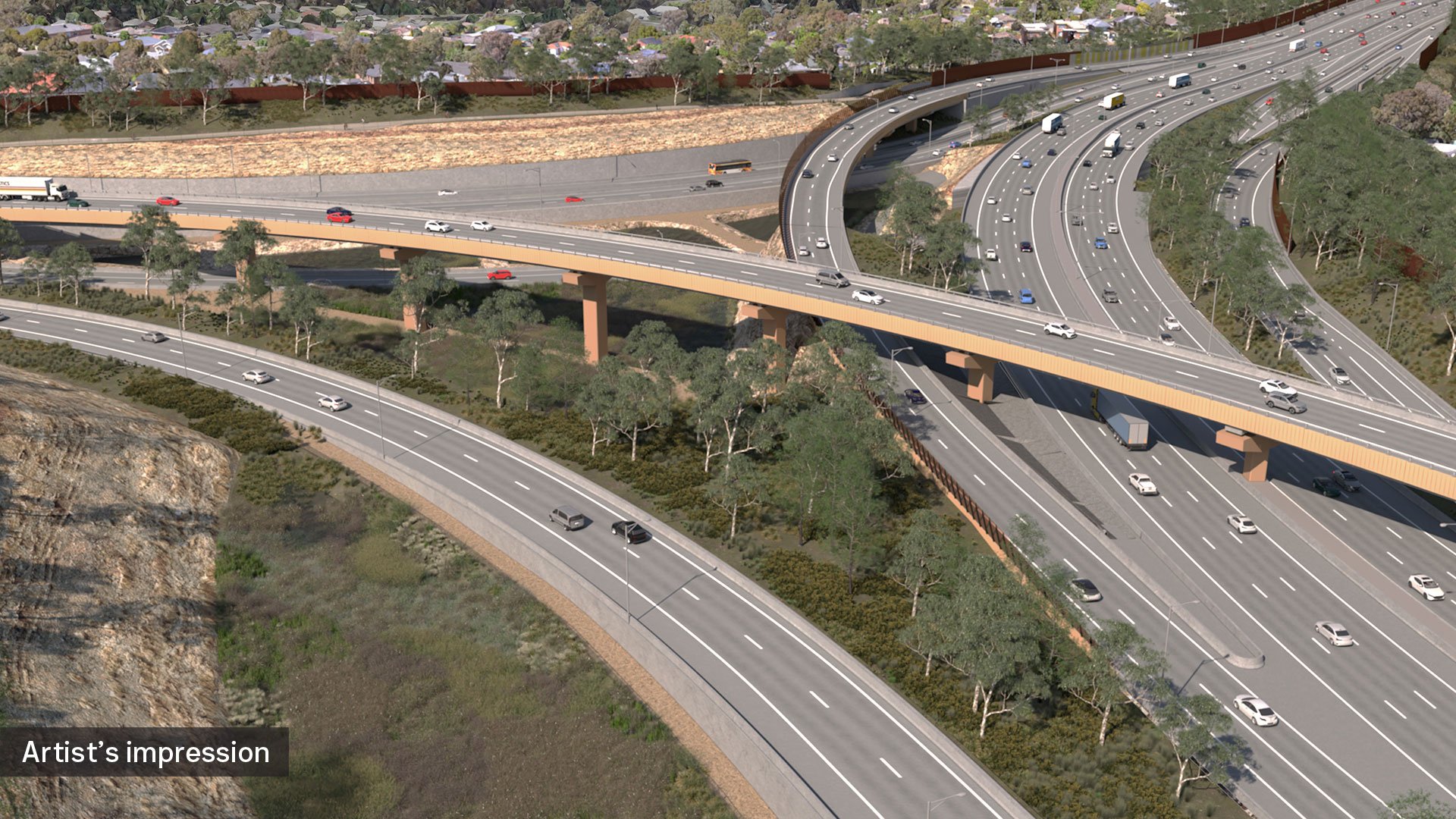 Artist_impression_Ring_Road_interchange_facing_east