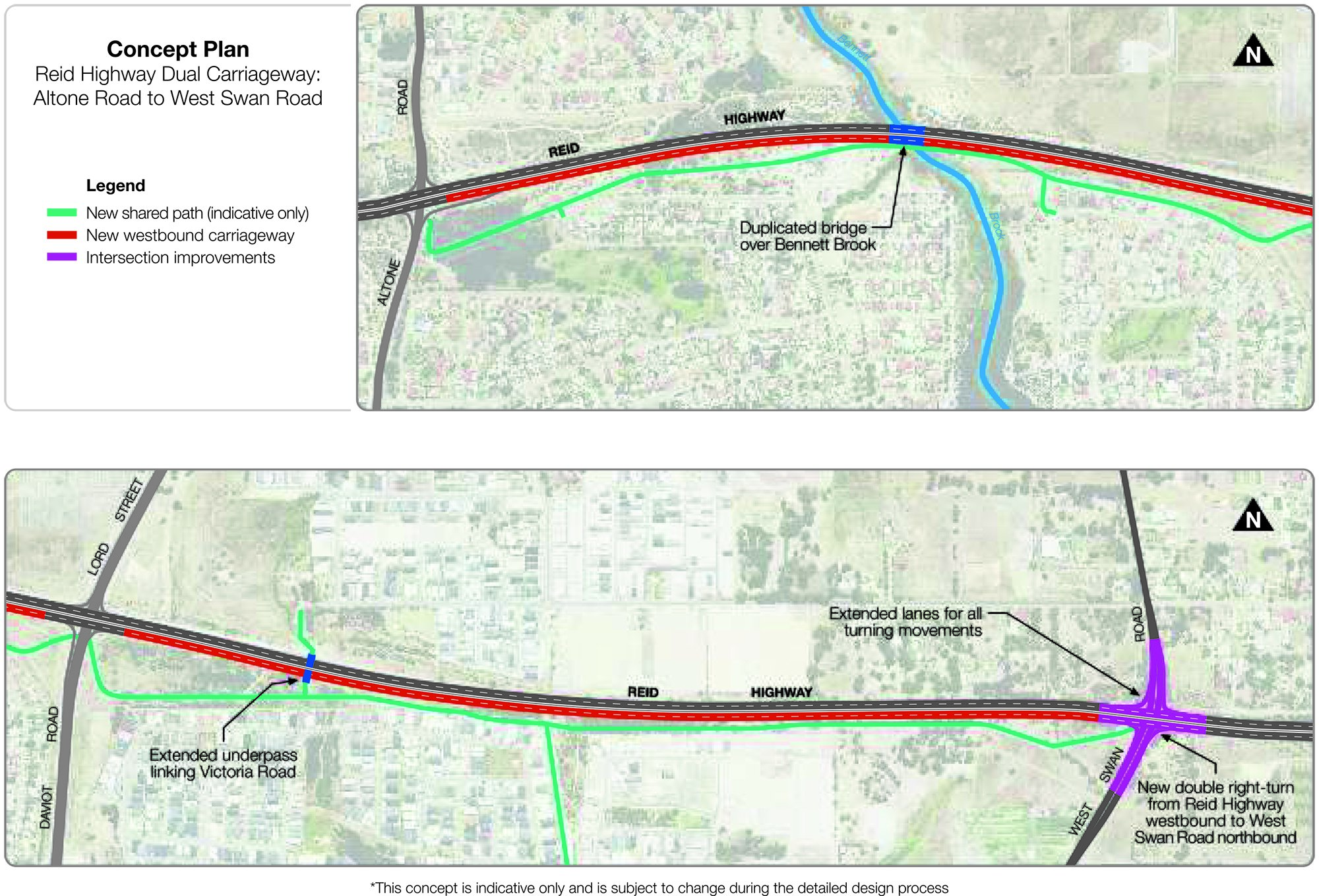 Reid Hwy widening design concept