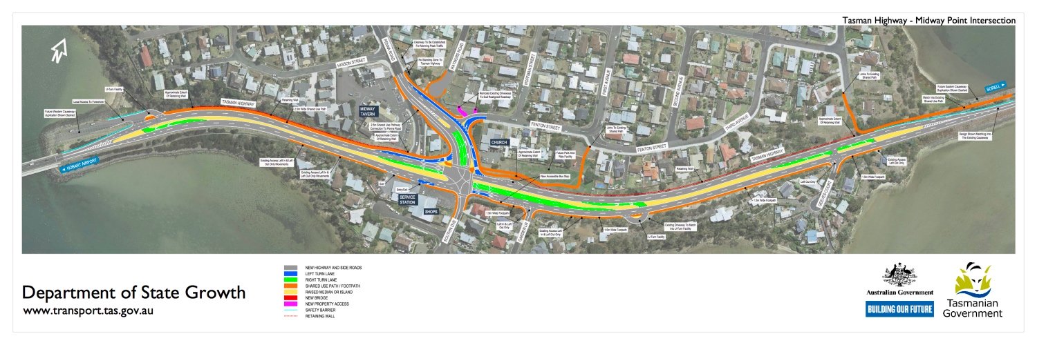 Tasman_Highway_-_Midway_Point_Intersection_Solution_Drawing