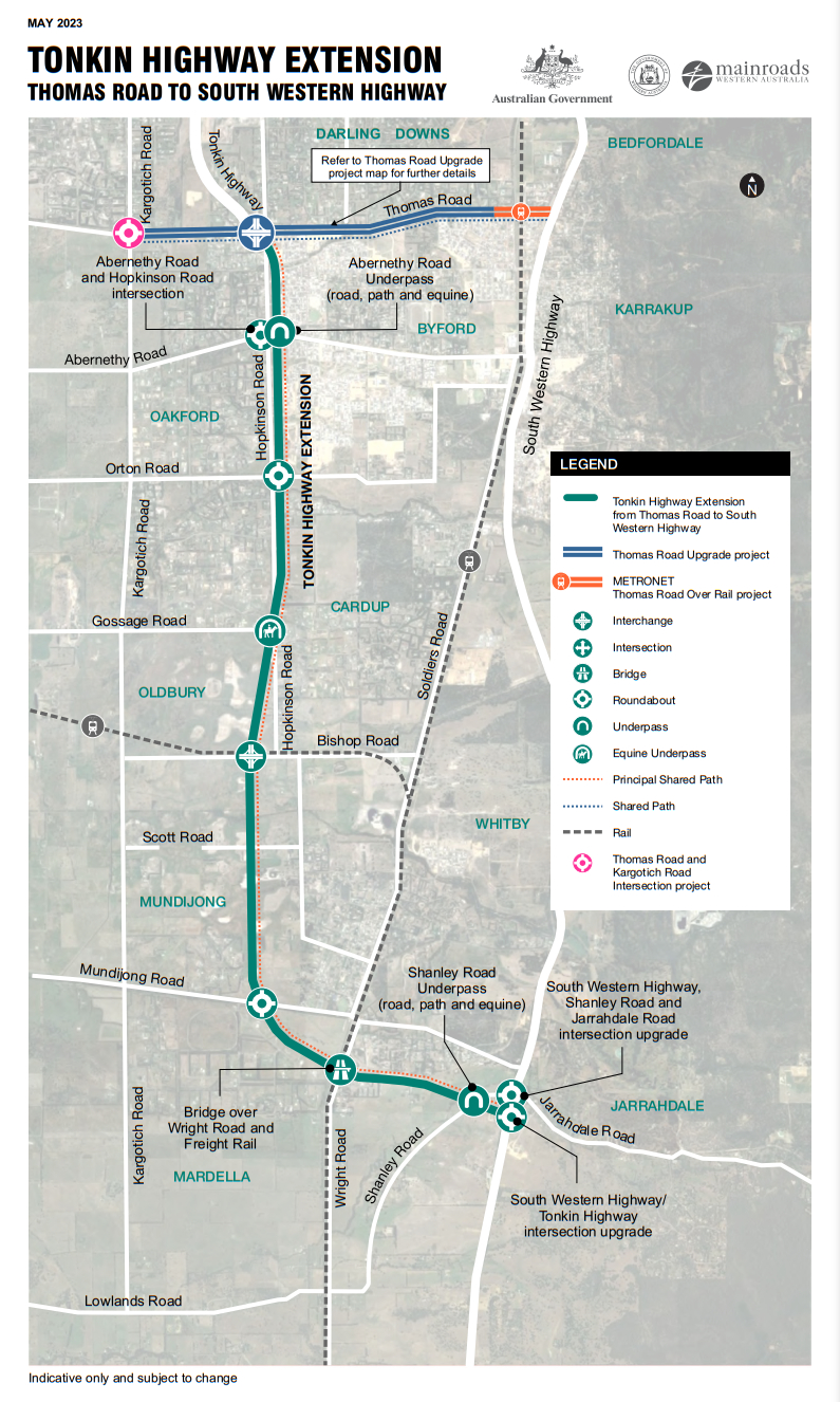 tonkin-highway-extension-map